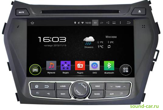 INCAR AHR-2483 DVD+TV+USB+MP3+CD Hyundai Grand Santa Fe 2015+ 