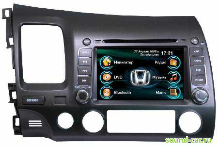 Intro CHR-3701CV CD+MP3+USB+DVD  Honda Civic (4D) (2006+) 